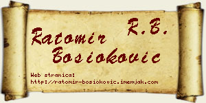 Ratomir Bosioković vizit kartica